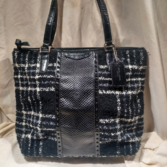 Coach Wool Blend Tote - Picture 1 of 14